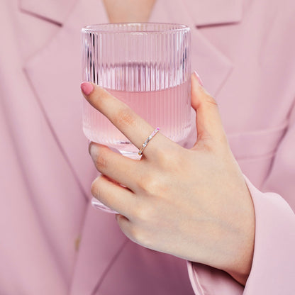 [AURORA]Lively In Shades Eleganter Radiant Cut Alltagsring