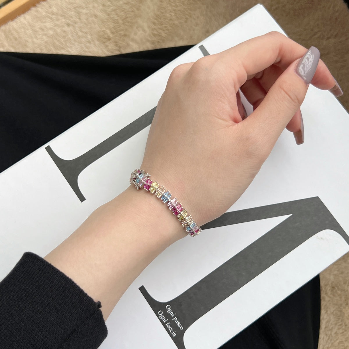 [AURORA]きらめく美しいマルチカットパーティーブレスレット