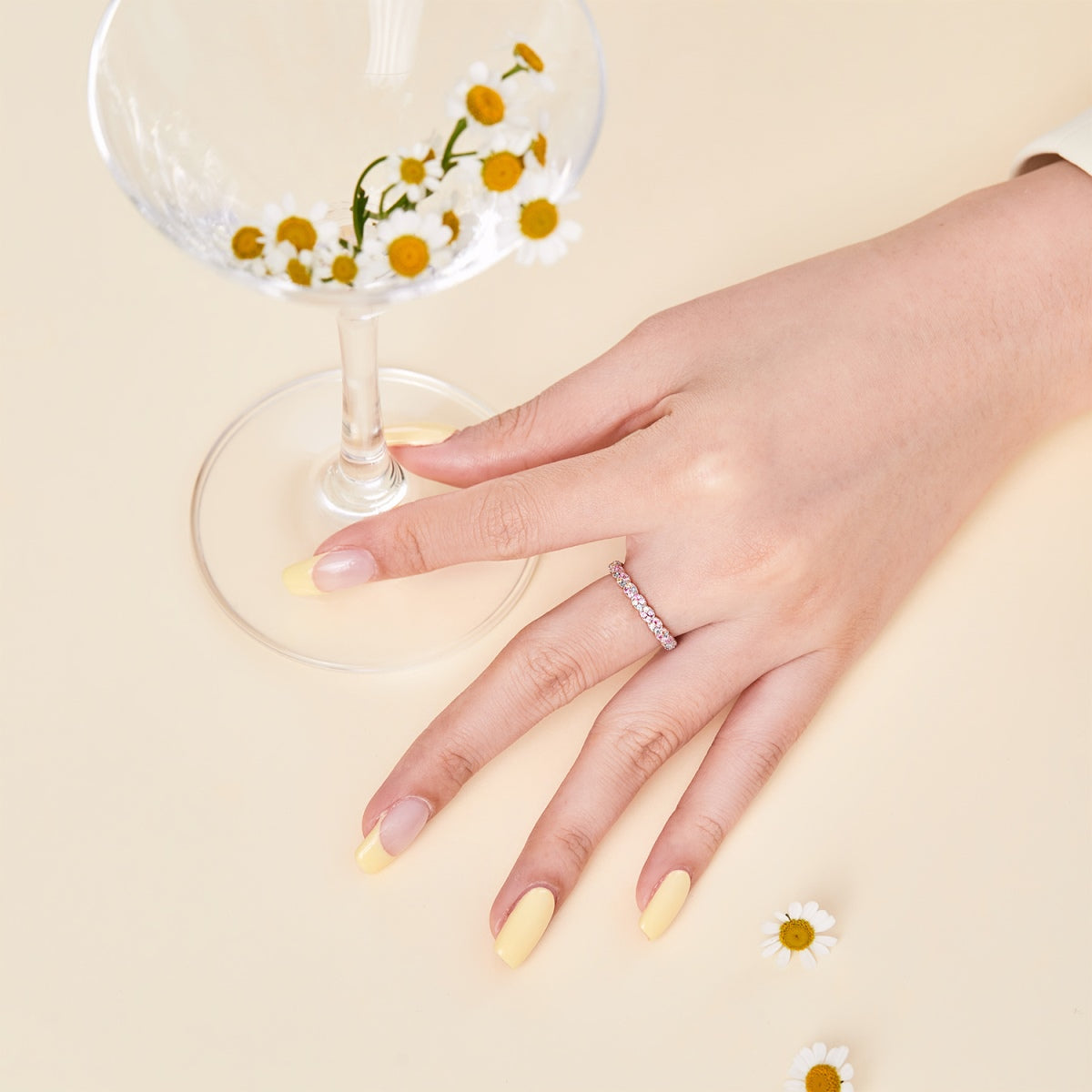 [Baslove]Dainty Ebullient Round Cut Daily Ring