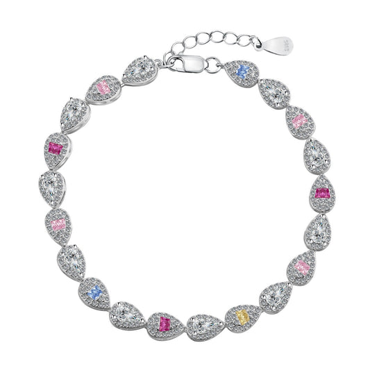 [baslovejewels]0.25 Carat Radiant Water Drop Shape Daily Bracelet