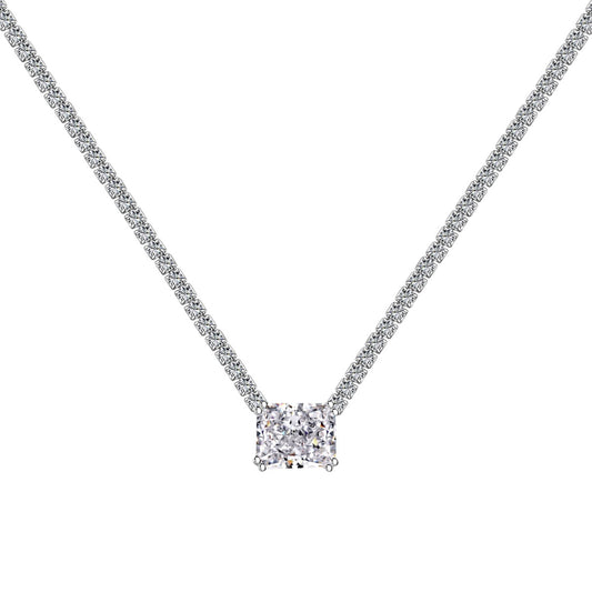 [Baslove]4.0 Carat Elegant Radiant Cut Necklace