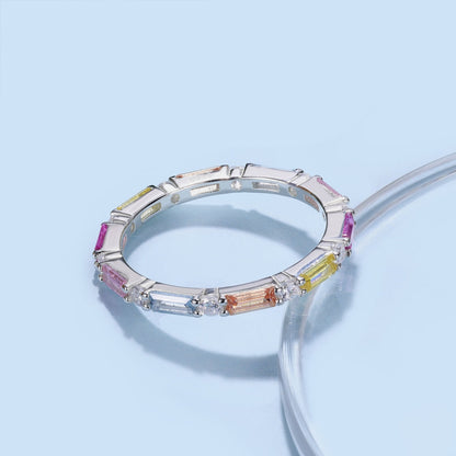 [AURORA]Lively In Shades Eleganter Radiant Cut Alltagsring
