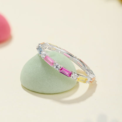 [AURORA]Lively In Shades Eleganter Radiant Cut Alltagsring