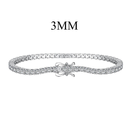 [Baslove]Dainty Charming Round Cut Tennis Bracelet