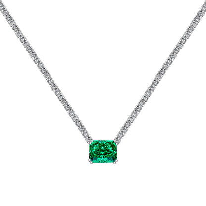 [Baslove]4.0 Carat Elegant Radiant Cut Necklace