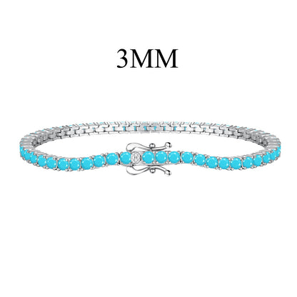 [Baslove]Dainty Charming Round Cut Tennis Bracelet