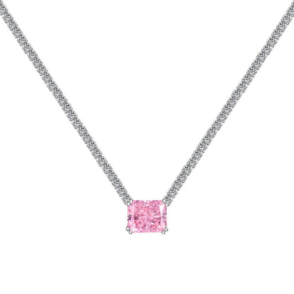 [Baslove]4.0 Carat Elegant Radiant Cut Necklace