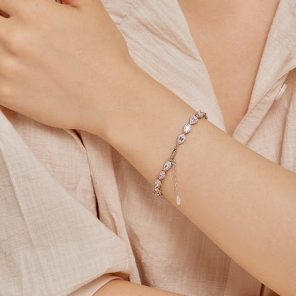 [Everoly JW]0.25 Carat Radiant Water Drop Shape Daily Bracelet