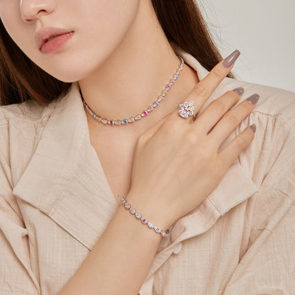 [AURORA]0.25カラットの輝くウォータードロップシェイプデイリーブレスレット