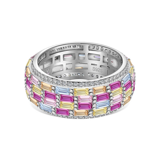 [AURORA] Strahlender bunter Radiant Cut Tagesring