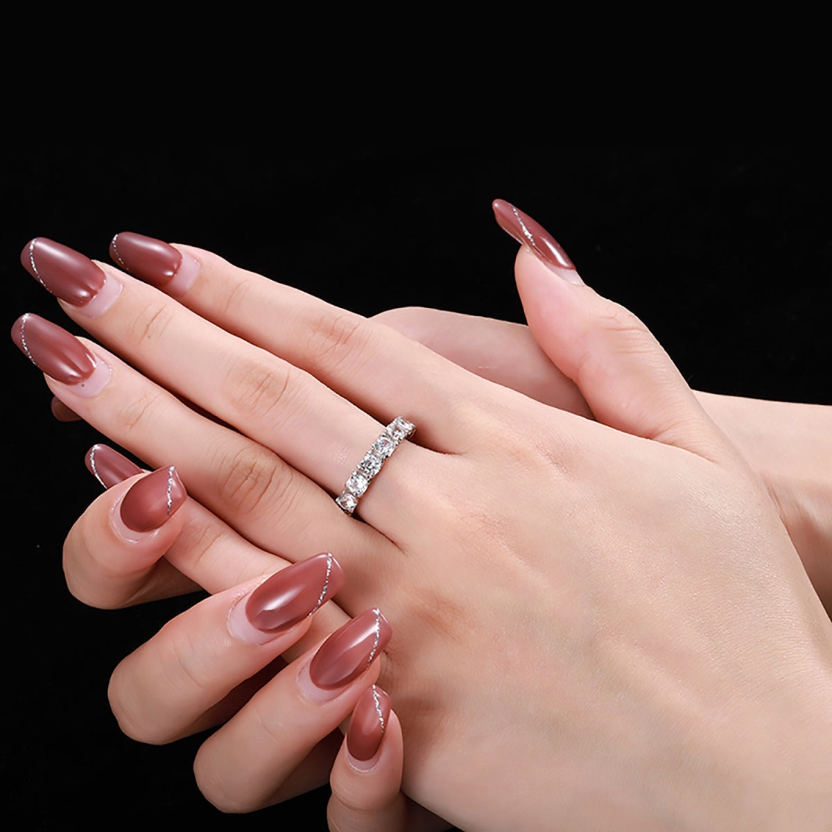 [AURORA]Eternity Tennisring mit Rundschliff