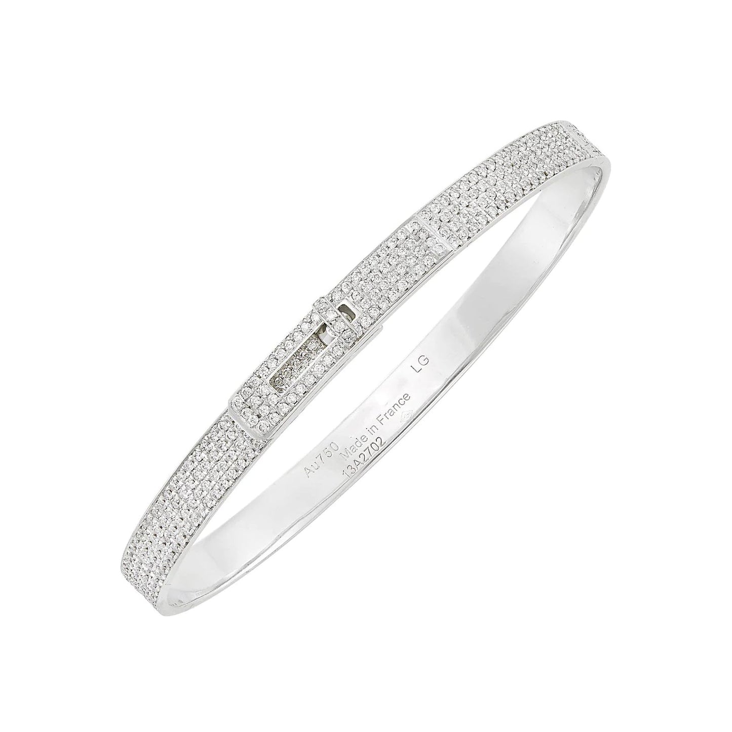 [Baslove]HM KELLY BRACELET IN SILVER AND FULL PAVE DIAMOND