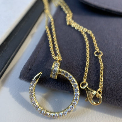 [Baslove]JUSTE NECKLACE GOLD DIAMONDS