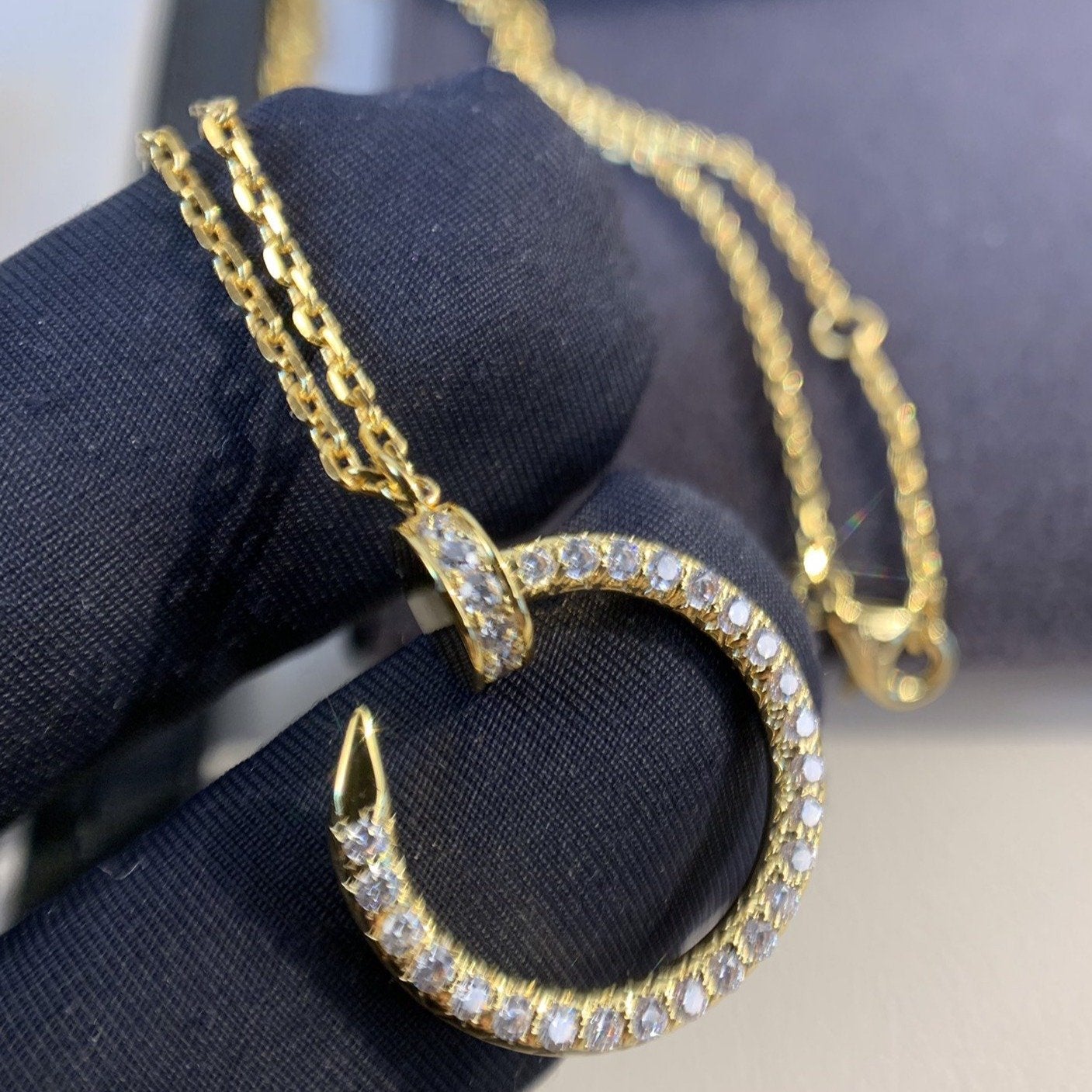 [Baslove]JUSTE NECKLACE GOLD DIAMONDS