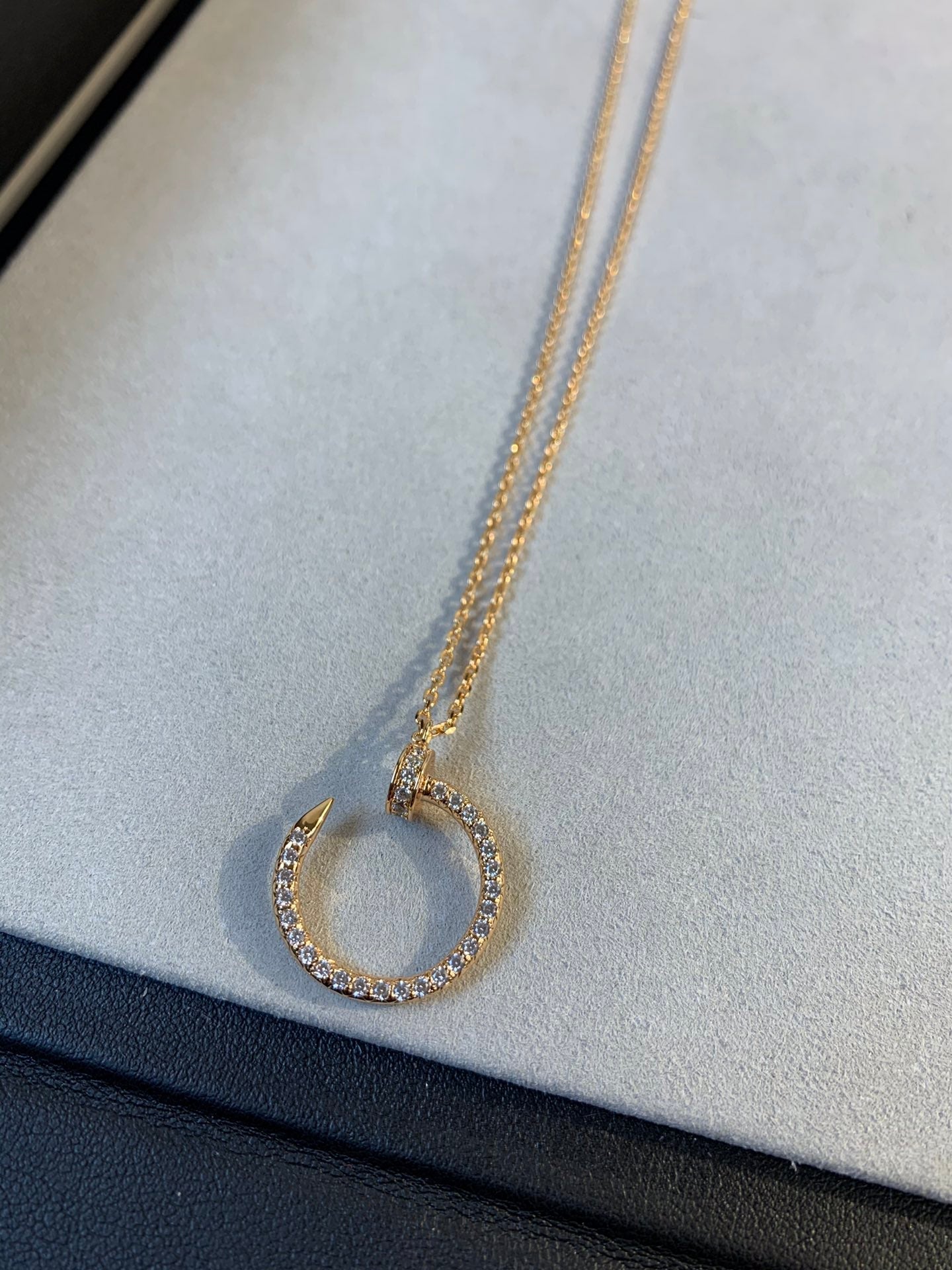 [Baslove]JUSTE NECKLACE PINK GOLD DIAMONDS