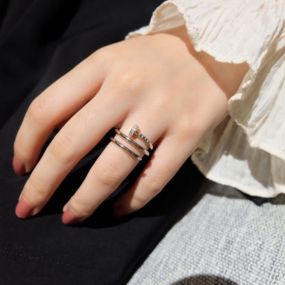 [AURORA]JUSTE RING 1.8MM SILVER DOUBLE ROW