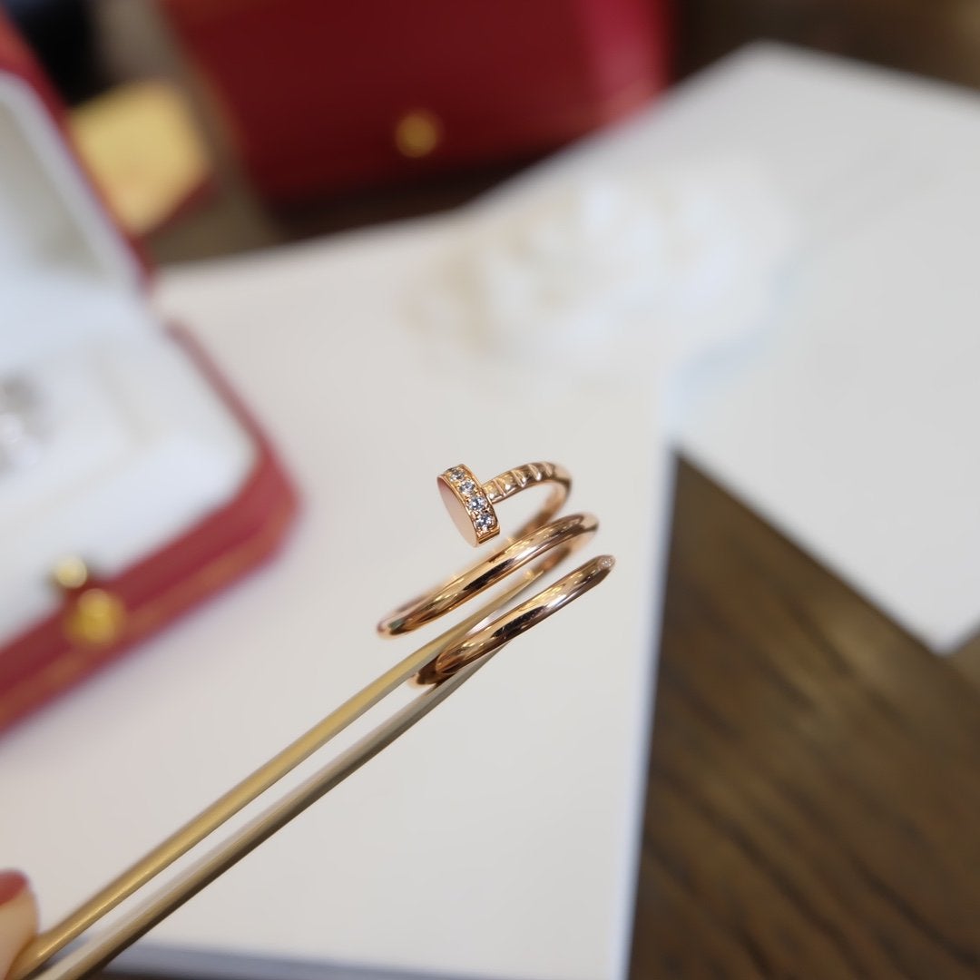 [AURORA]JUSTE RING 1.8MM PINK GOLD DOUBLE ROW