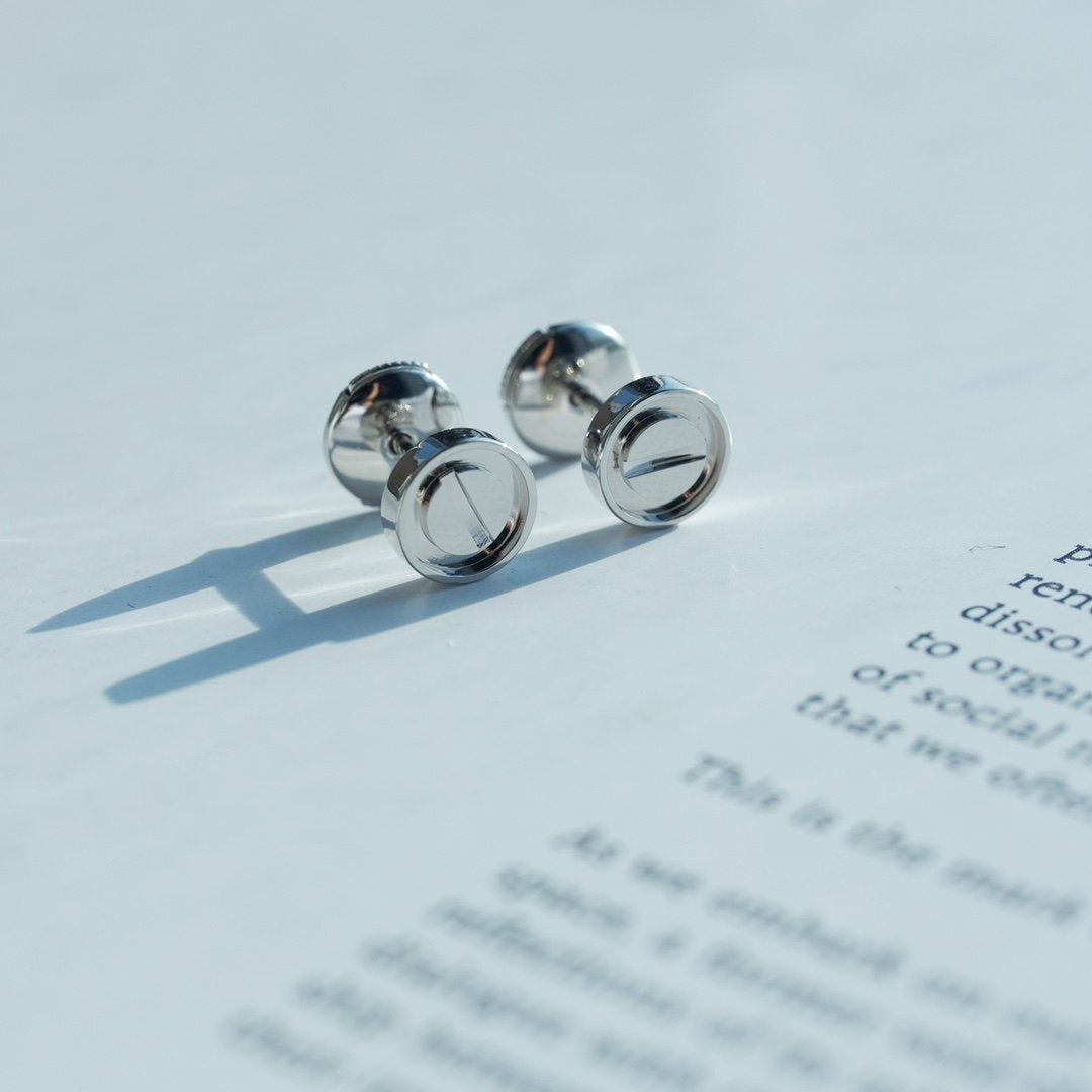 [Baslove]LOVE EARRINGS SILVER 10MM