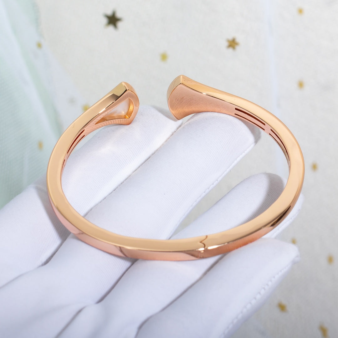 [Baslove]DREAM BRACELET OPEN PINK GOLD MOP DIAMOND