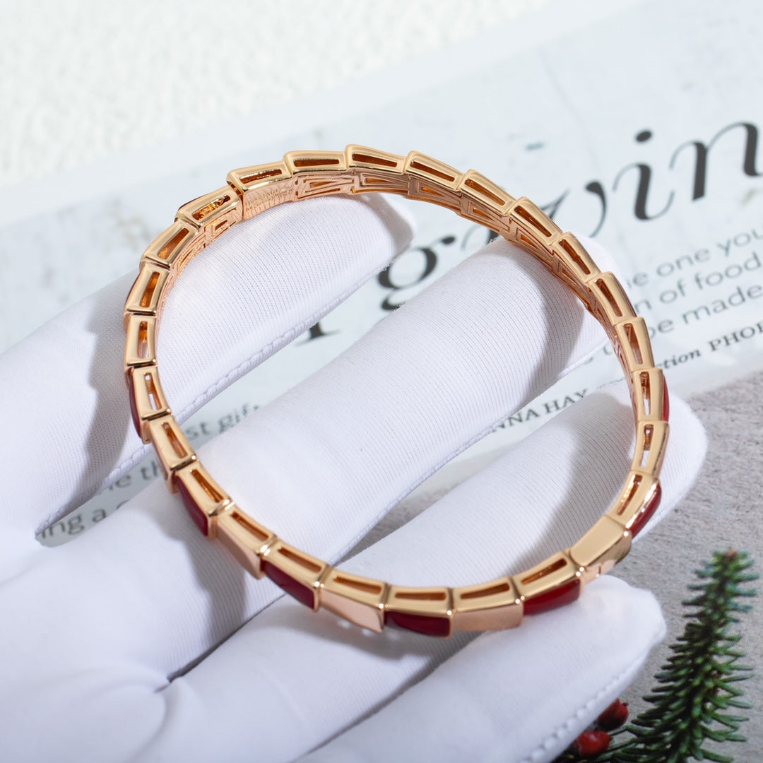 [Baslove]SERPENTI BRACELET PINK GOLD RUBELLITE