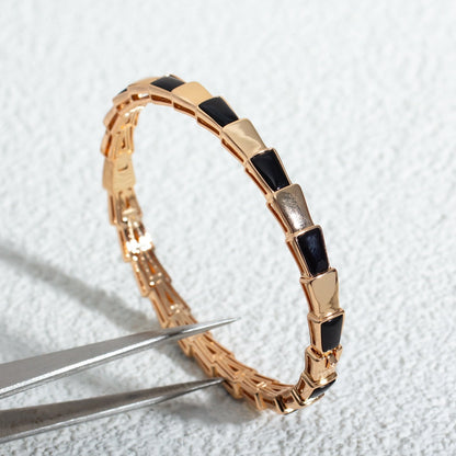 [Baslove]SERPENTI BRACELET PINK GOLD ONYX