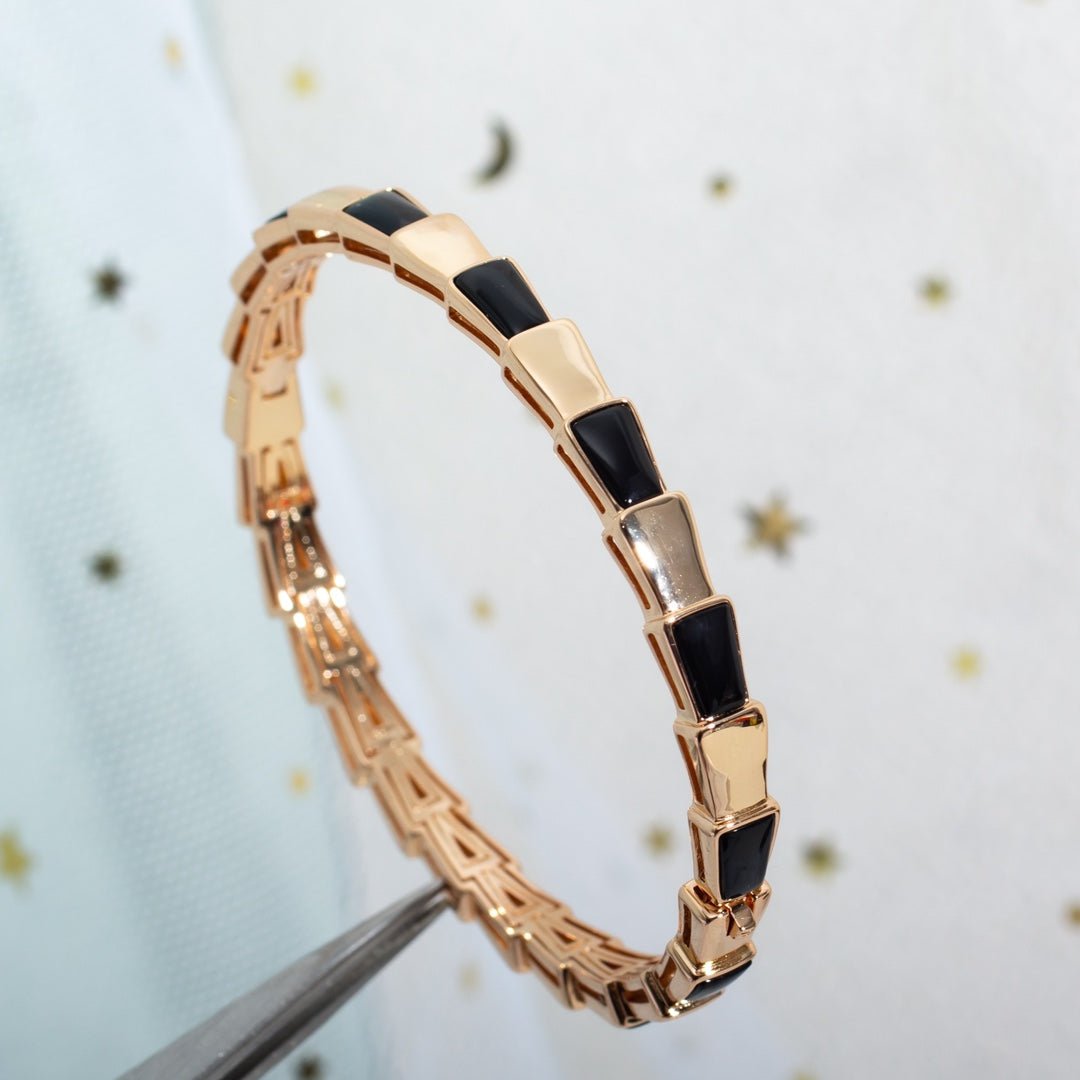 [Baslove]SERPENTI BRACELET PINK GOLD ONYX