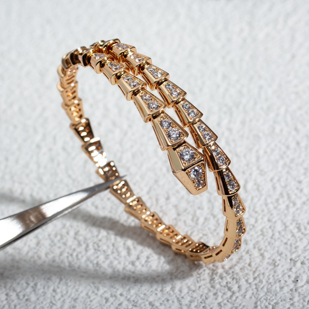 [Baslove]SERPENTI BRACELET 6.8MM PINK GOLD DIAMOND