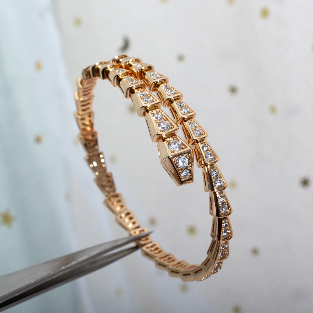 [Baslove]SERPENTI BRACELET 6.8MM PINK GOLD DIAMOND