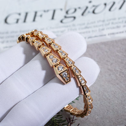 [Baslove]SERPENTI BRACELET 6.8MM PINK GOLD DIAMOND