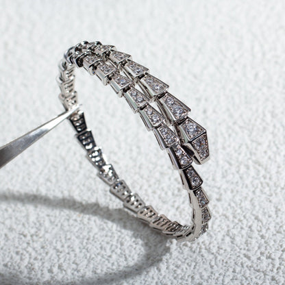 [Baslove]SERPENTI BRACELET 6MM SILVER DIAMOND