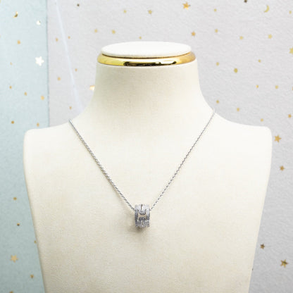 [Baslove]PARENTESI NECKLACE SILVER DIAMOND