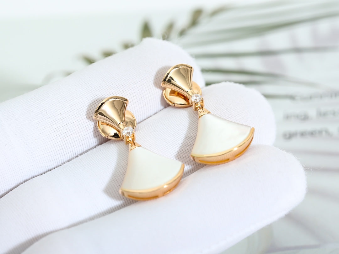 [Baslove]DREAM MOP PINK GOLD EARRINGS