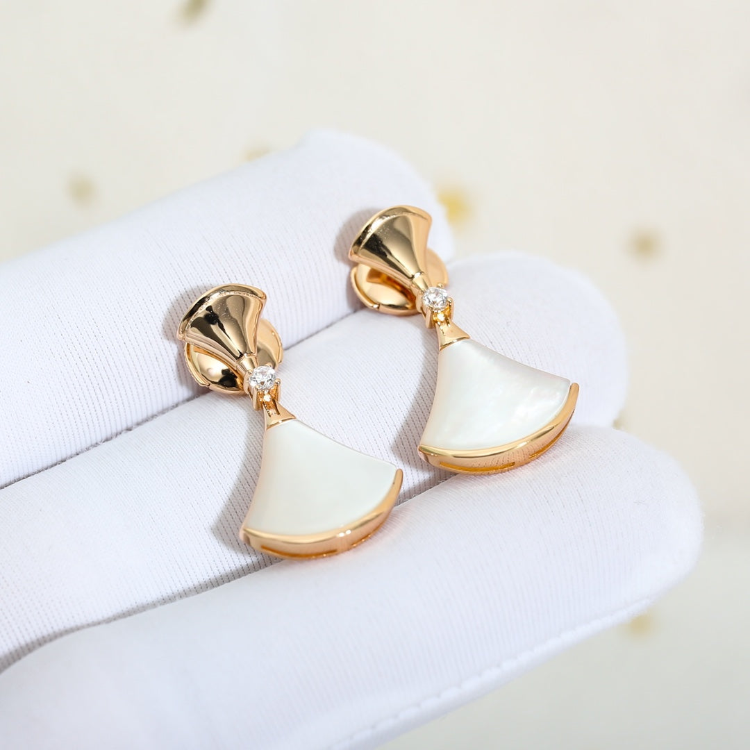 [Baslove]DREAM MOP PINK GOLD EARRINGS