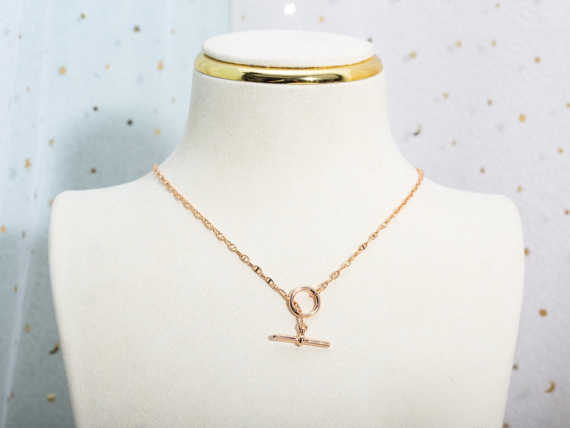 [Baslove]ECHAPPEE NECKLACE PINK GOLD