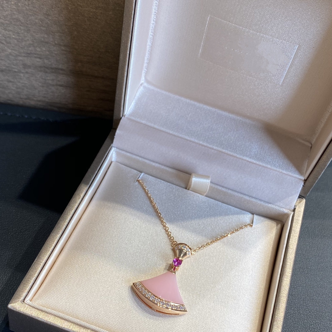 [Baslove]DREAM NECKLACE PINK OPAL