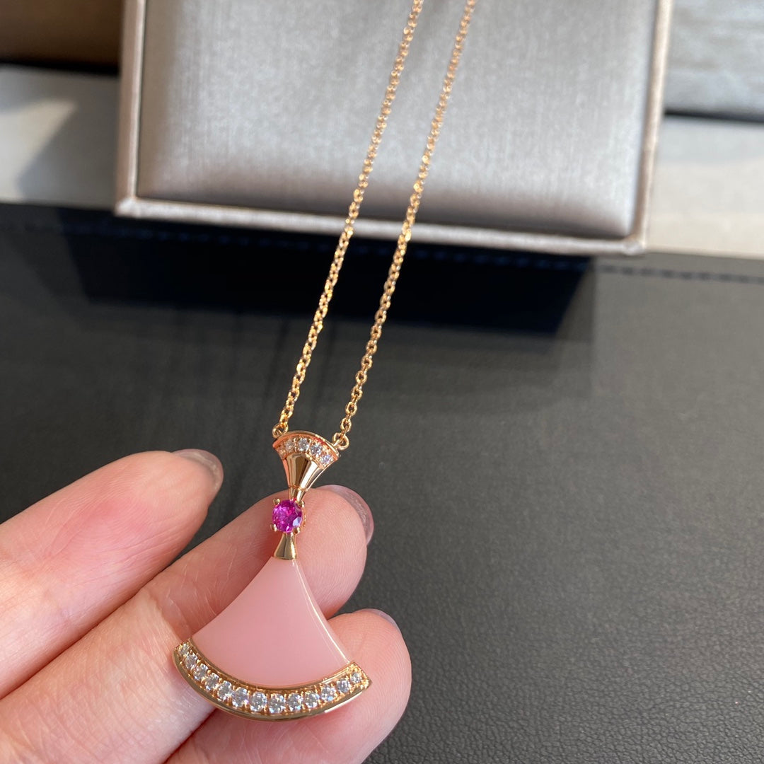 [Baslove]DREAM NECKLACE PINK OPAL