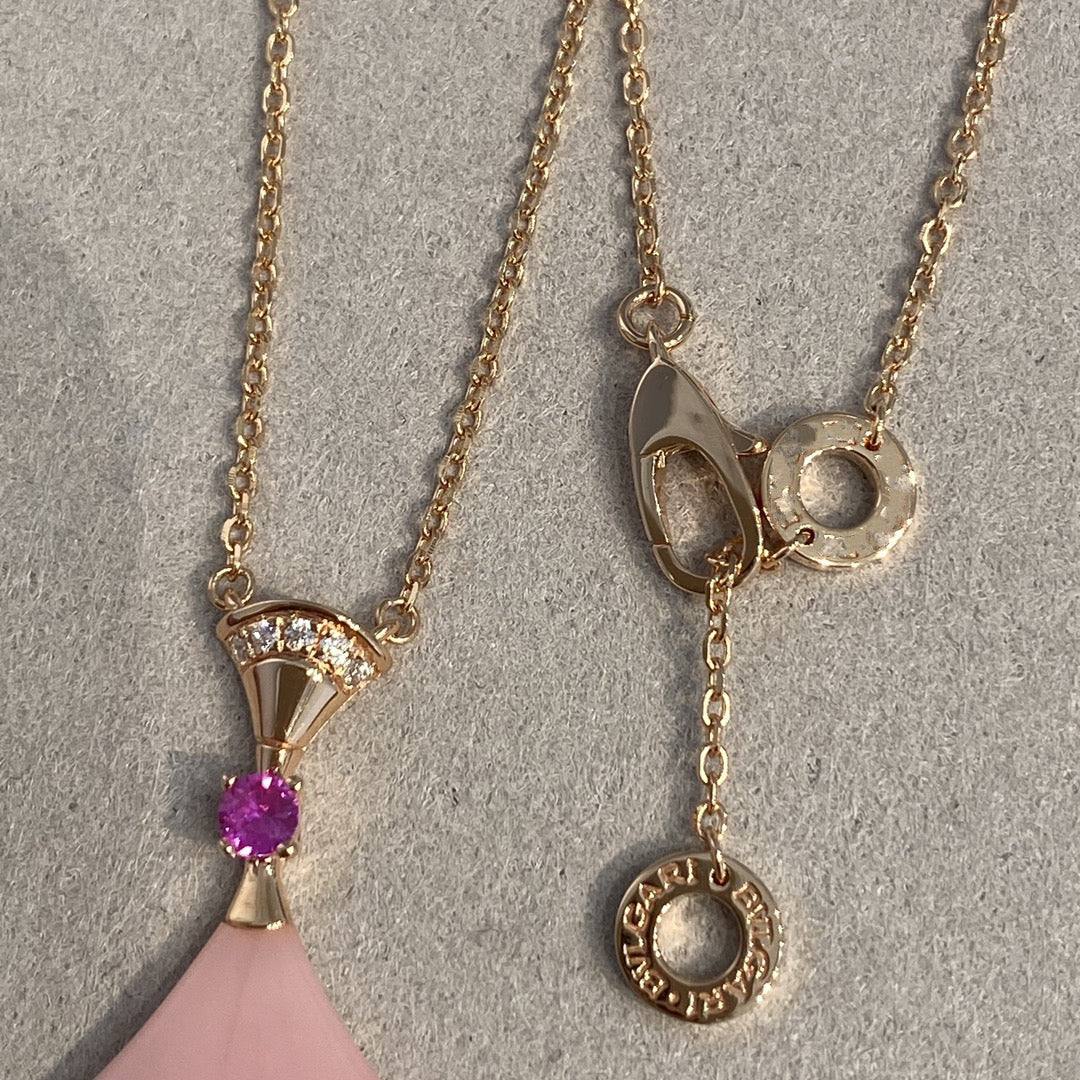 [Baslove]DREAM NECKLACE PINK OPAL