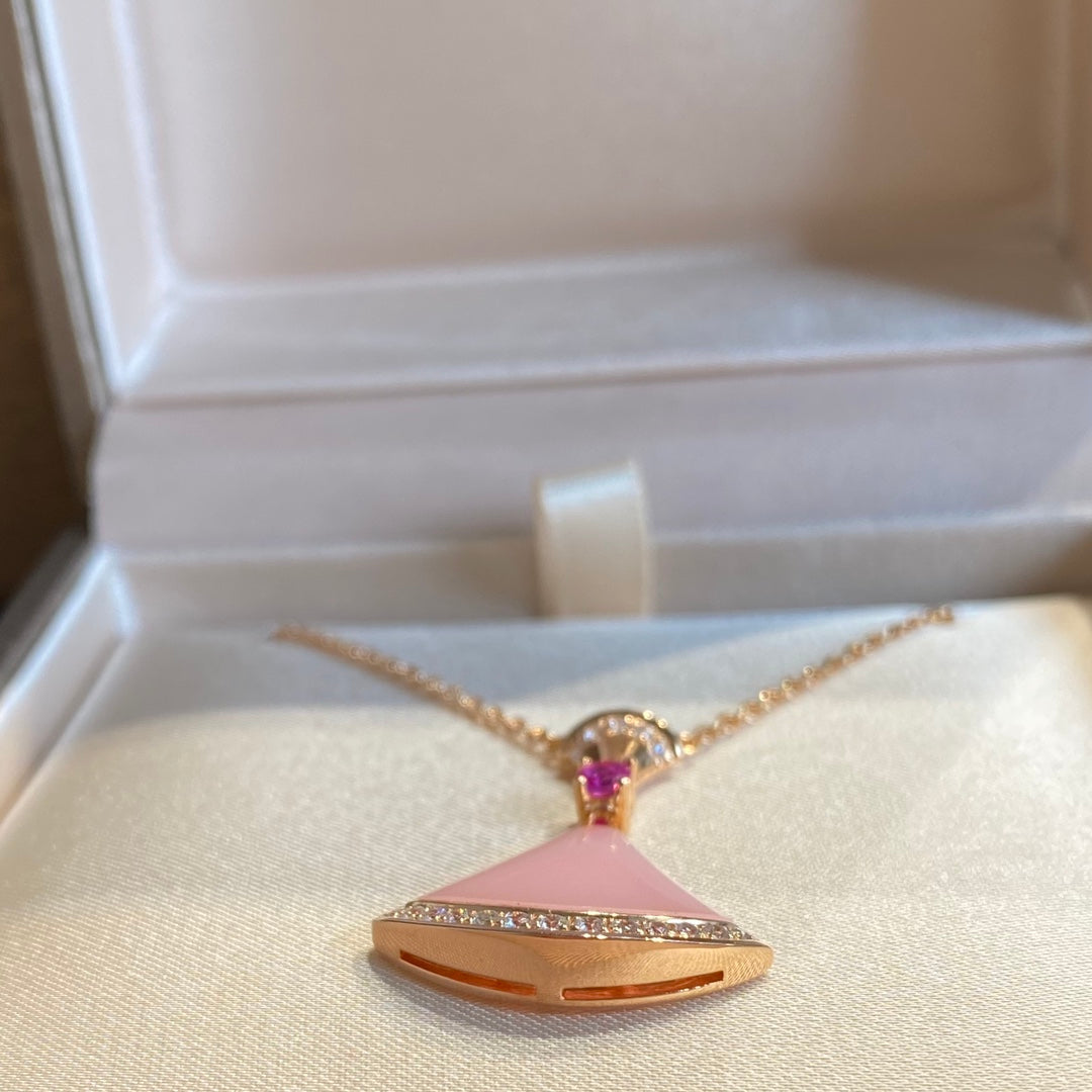 [Baslove]DREAM NECKLACE PINK OPAL