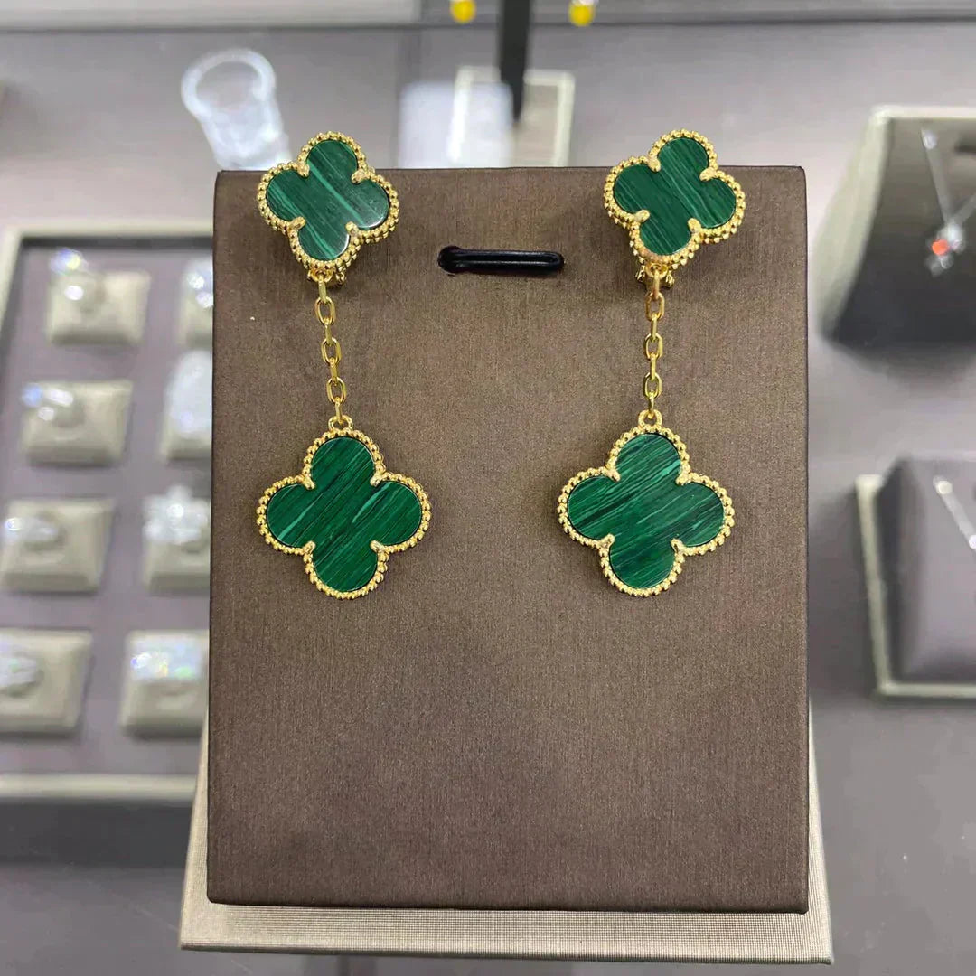 [Baslove]CLOVER 2 MOTIFS  EARRINGS (MULTIPLE CHOICESC