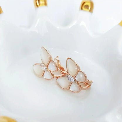 [Baslove]BUTTERFLY MOP DIAMOND EARRINGS