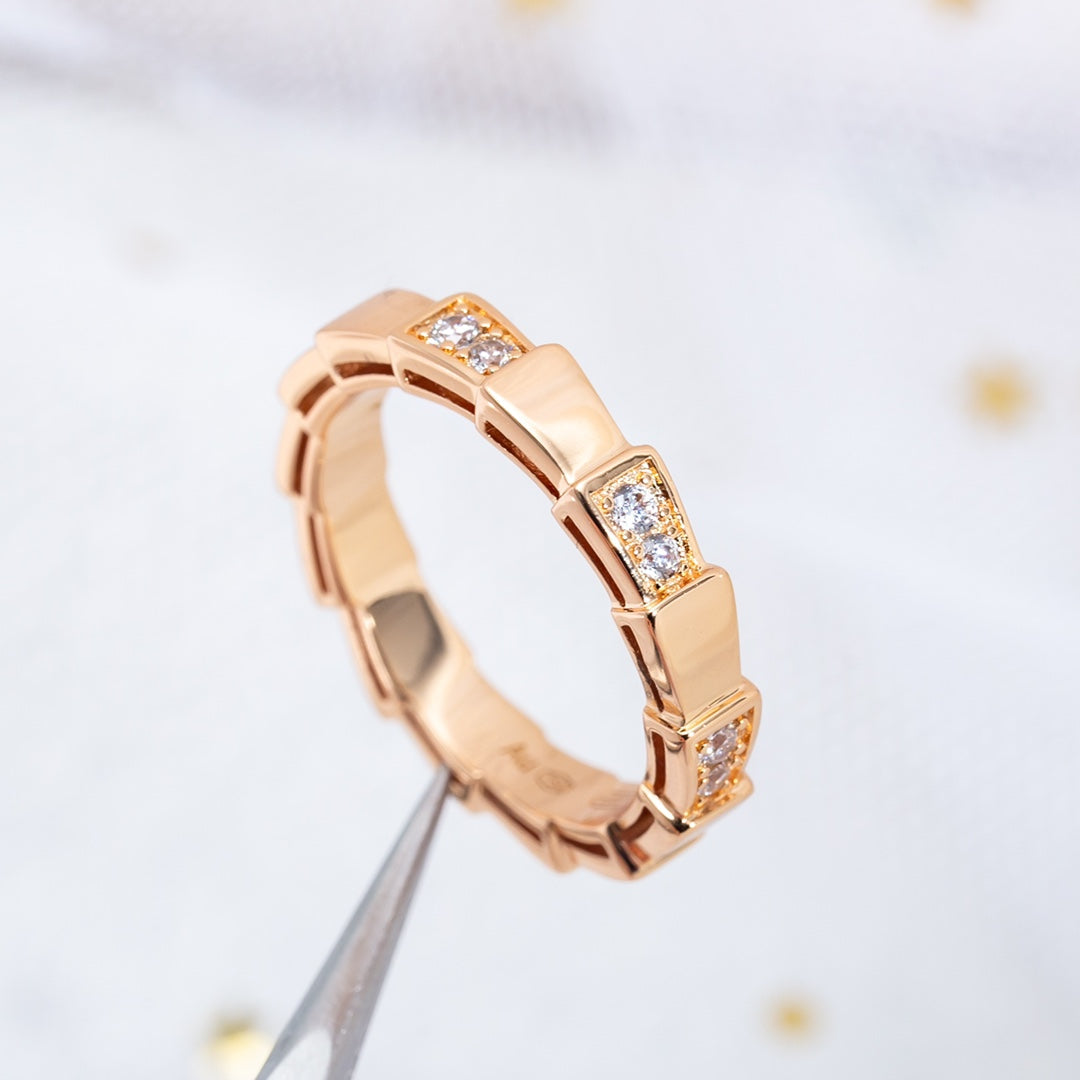 [Baslove]SERPENTI RING PINK GOLD  3MM