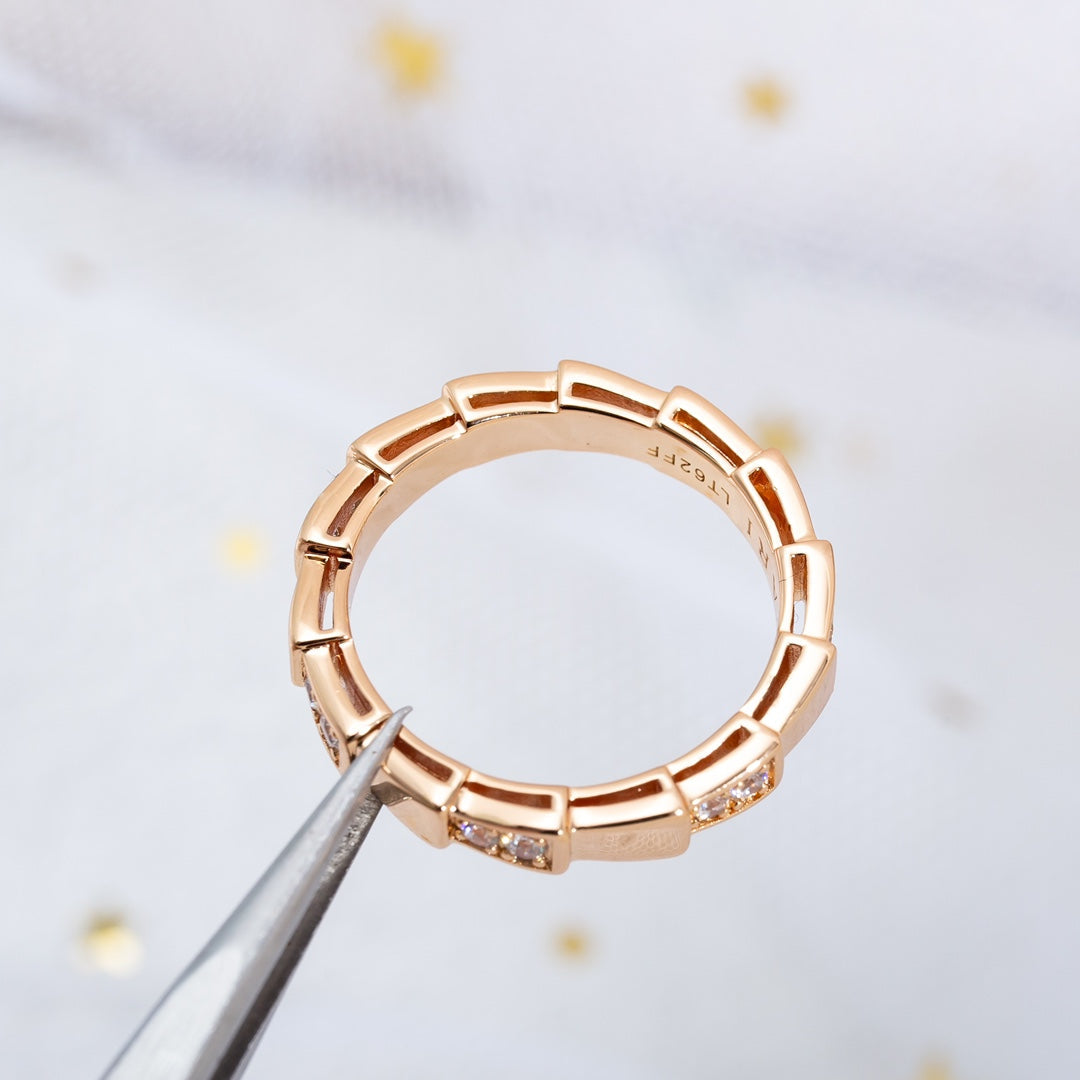 [Baslove]SERPENTI RING PINK GOLD  3MM