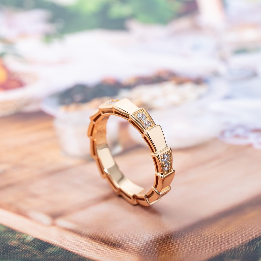 [Baslove]SERPENTI RING PINK GOLD  3MM