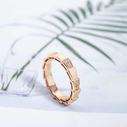 [Baslove]SERPENTI RING PINK GOLD  3MM