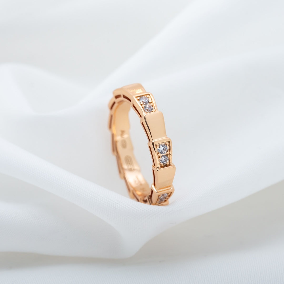 [Baslove]SERPENTI RING PINK GOLD  3MM