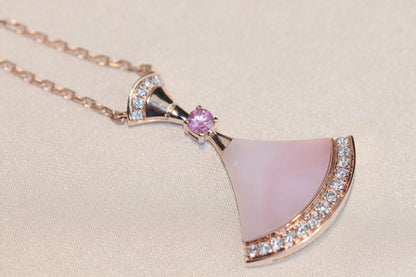 [Baslove]DREAM NECKLACE PINK MOP DIAMOND