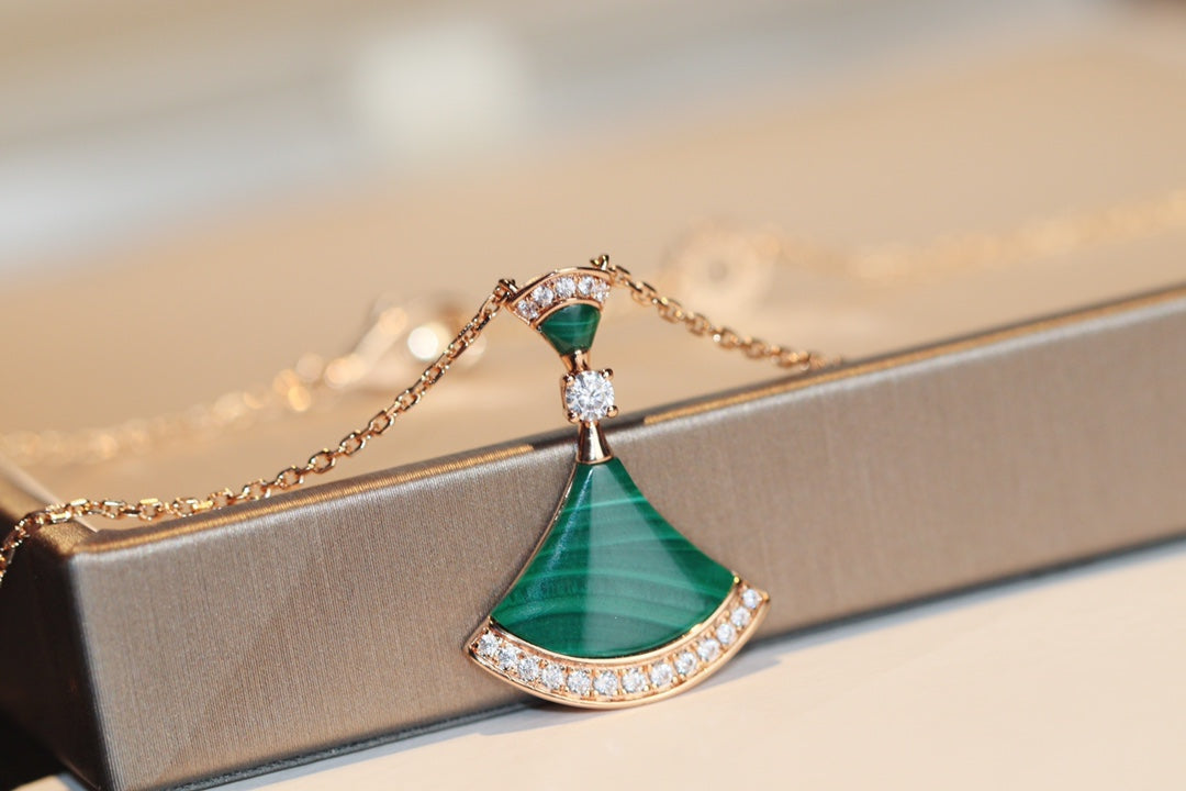 [Baslove]DREAM NECKLACE MALACHITE DIAMOND