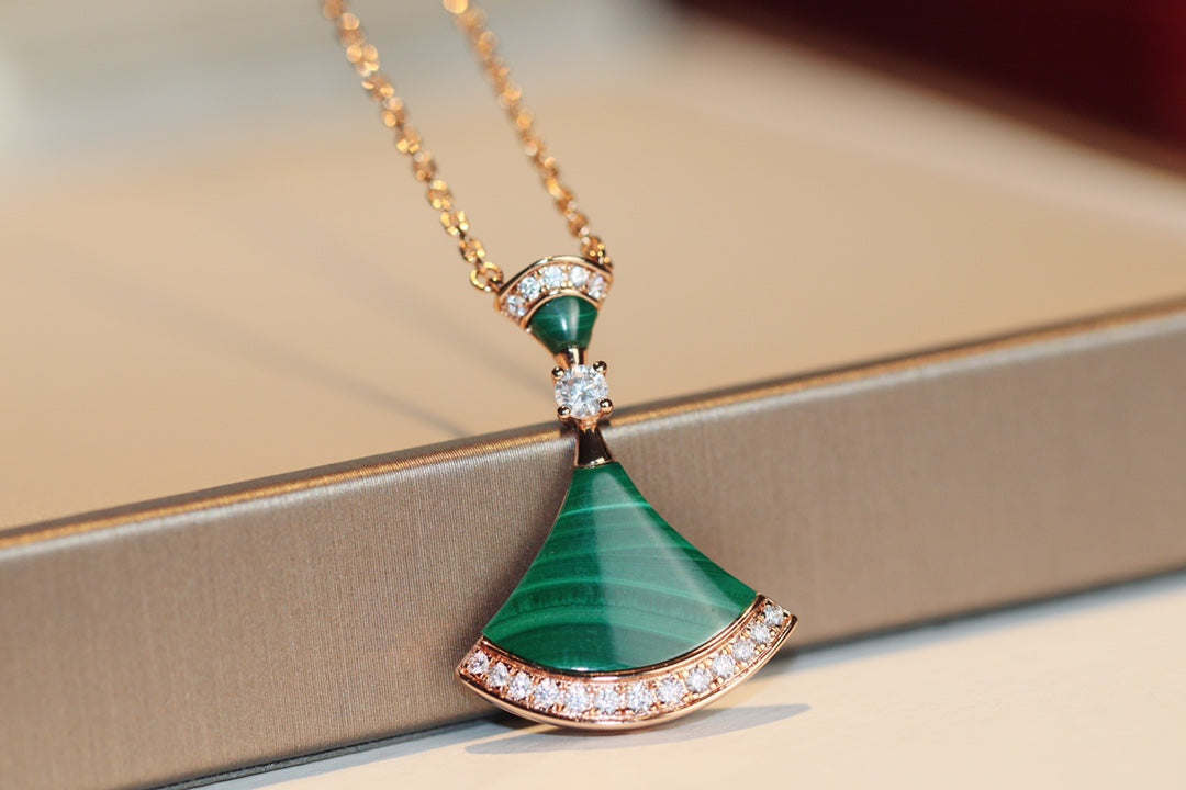 [Baslove]DREAM NECKLACE MALACHITE DIAMOND