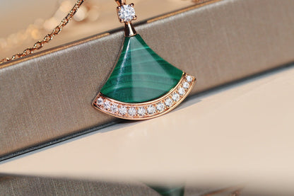 [Baslove]DREAM NECKLACE MALACHITE DIAMOND