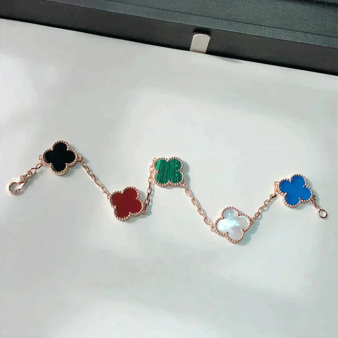 [Baslove]CLOVER 5 MOTIFS MULTICOLOR  BRACELET